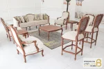 مبل کلاسیک ابزاری و مبل فرانسوی با پارچه طرح دار کد ۱ خرید مبل باروس 142 (5)
