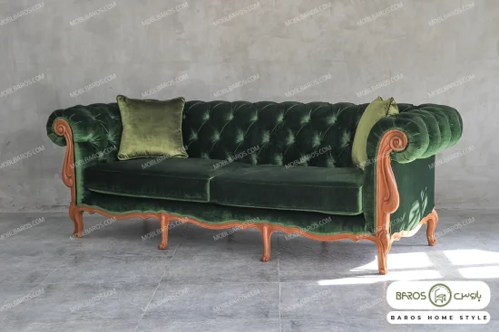 مبل کلاسیک و جدید ۷ نفره کاجی روما و نیکا خرید مبل باروس 1011 (5)