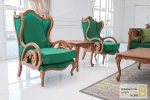 مبل کلاسیک و جدید ۷ نفره کاجی روما و کینگ خرید مبل باروس 110 (6)