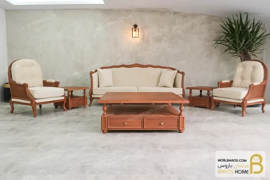 مبل کلاسیک ۷ نفره راشل و مبل فرانسوی کد ۲ خرید مبل باروس 1101 (2)
