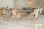 مبل ۱۰ نفره نئوکلاسیک ابزاری کویین و صندلی فرانسوی خرید مبل باروس 11 (1)