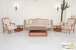 مبلمان ۸ نفره کلاسیک گندم و مبل جورجیا چستر کد ۲ خرید مبل باروس 1123 (3)