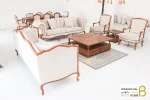 مبلمان ۸ نفره کلاسیک گندم و مبل جورجیا چستر کد ۲ خرید مبل باروس 1123 (6)