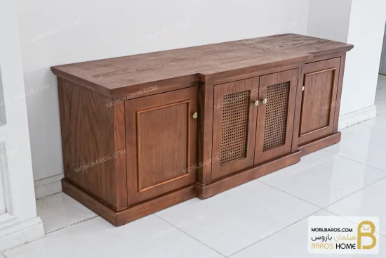 میز تلویزیون جدید چوبی ۴ درب ساحل کد ۳ خرید مبل باروس 1 (1)