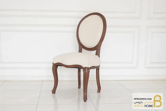 میز ناهار خوری چوبی ابزاری با صندلی راشل پایه سم آهویی کد ۳ خرید مبل باروس 110 (1)