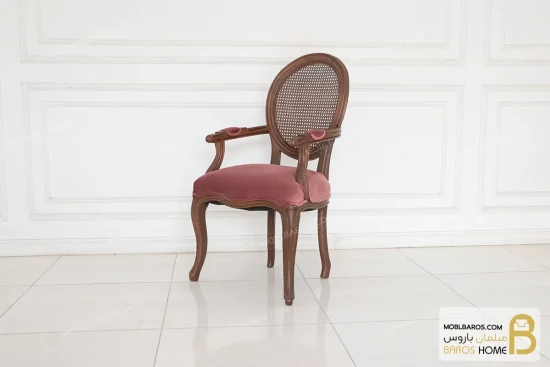 میز ناهار خوری چوبی ابزاری با صندلی راشل پایه سم آهویی کد ۳ خرید مبل باروس 110 (5)