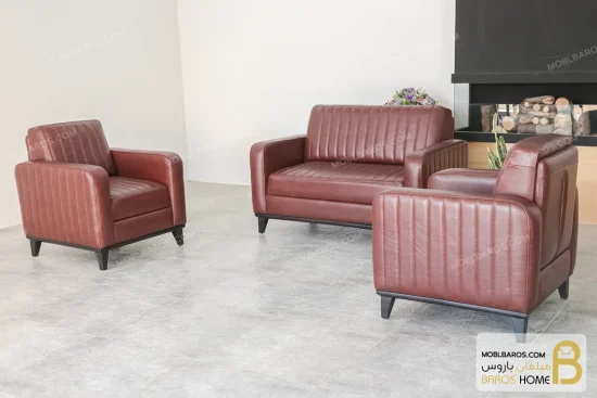 نیم ست مدیریتی چرم میلان خرید مبل باروس 11 (11)