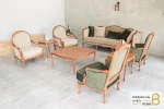 خرید مبل ست مبلمان نئوکلاسیک ترکیبی گندم روما و فرانسوی کد ۵ خرید مبل باروس 2546 (1)