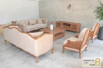 ست مبلمان ترکیبی گندم و چستر شیاره کد ۴ خرید مبل باروس 253 (1)