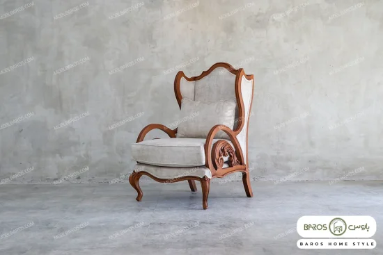 ست مبلمان ۷ نفره ترکیبی کلاسیک کینگ و کاناپه کارن خرید باروس 887 (2)