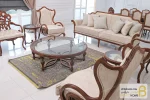 ست مبلمان ۷ نفره ترکیبی کلاسیک کینگ و کاناپه کارن خرید مبل باروس 252 (2)