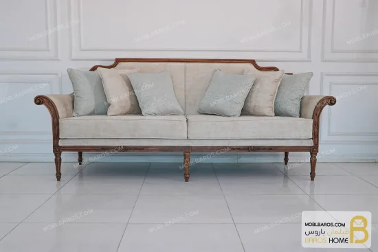 ست مبلمان ۷ نفره ترکیبی کلاسیک کینگ و کاناپه کارن خرید مبل باروس 252 (9)