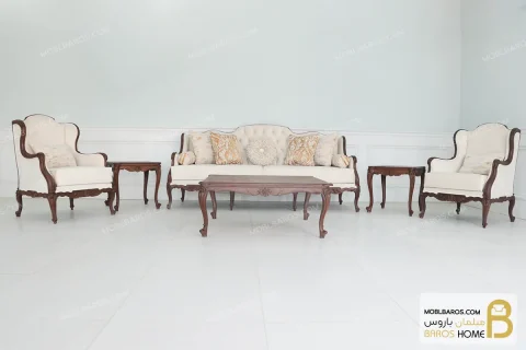 ست مبلمان ۷ نفره کلاسیک منبت چوبی رومینا کد ۵ خرید مبل باروس 36 (3)