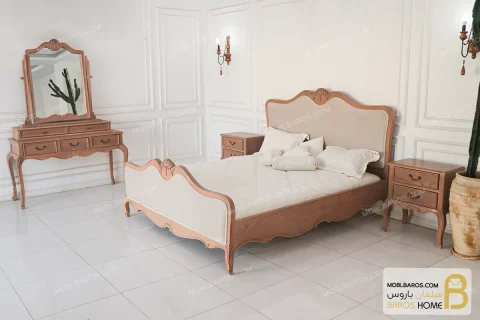 سرویس خواب چوبی دو نفره بزرگسال راشل کد ۱۴ خرید سرویس خواب باروس 58 (3)