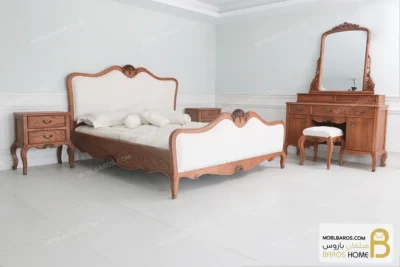 سرویس خواب چوبی راشل با آینه برلیان کد ۱۵ خرید سرویس خواب باروس 65 (3)