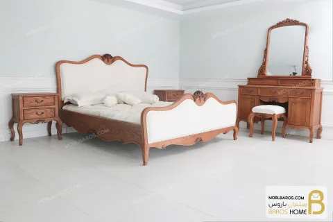 سرویس خواب چوبی راشل با آینه برلیان کد ۱۵ خرید سرویس خواب باروس 65 (3)