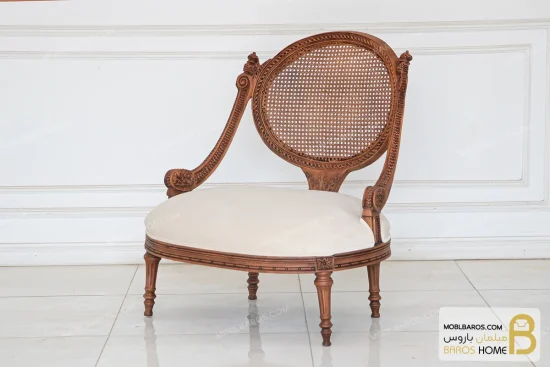 مبل جدید کلاسیک کاجی ۷ نفره خرید مبل باروس 256 (1)