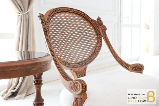 مبل جدید کلاسیک کاجی ۷ نفره خرید مبل باروس 256 (6)