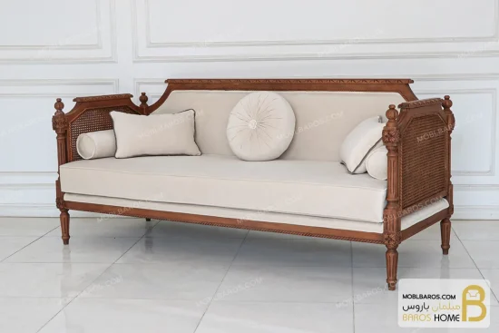 مبل جدید کلاسیک کاجی ۷ نفره خرید مبل باروس 256 (9)