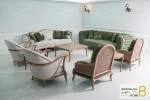 مبل راحتی و نئو کلاسیک ترکیبی گندم و پیکو خرید مبل باروس 45 (1)