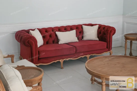 مبل راحتی و کلاسیک گندم و جورجیا چستر کد ۲ خرید مبل باروس 659 (3)