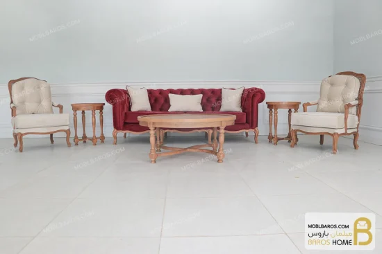 مبل راحتی و کلاسیک گندم و جورجیا چستر کد ۲ خرید مبل باروس 659 (6)