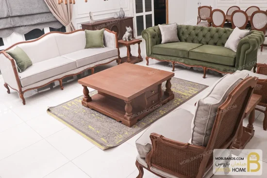 مبل نئوکلاسیک ترکیبی با مبل فرانسوی جدید خرید مبل باروس 69 (4)