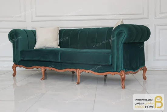 مبل کلاسیک و چستر ۸ نفره ترکیبی گندم و جورجیا کد ۵ خرید مبل باروس 25 (6)