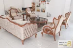 مبل ۷ نفره کلاسیک کینگ ترکیب با کاناپه ابزاری کد ۱ خرید مبل باروس 56 (2)