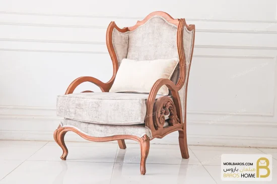 مبل ۷ نفره کلاسیک کینگ ترکیب با کاناپه ابزاری کد ۱ خرید مبل باروس 56 (6)