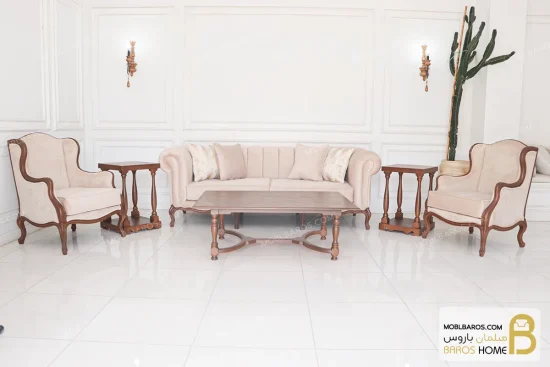 مبل ۸ نفره ترکیبی نئوکلاسیک چستر و روتی خرید مبل باروس 25 (5)