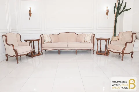 مبل ۸ نفره ترکیبی نئوکلاسیک چستر و روتی خرید مبل باروس 25 (6)