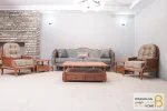 مبل ۸ نفره کلاسیک ابزاری به همراه مبل تک نفره روما خرید مبل باروس 25 (3)