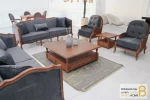 مبل ۸ نفره کلاسیک گندم و مبل تک روما کد ۲ خرید مبل باروس ۱۲۱۰ (2)