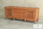 میز تلویزیون چوبی حصیری حدیث کد ۲ خرید باروس (1)