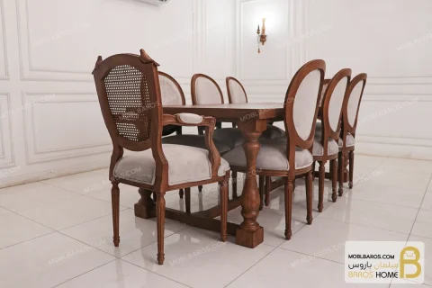 میز ناهارخوری ساده راشل و صندلی ترکیبی خرید میز غذا خوری باروس 253 (3)