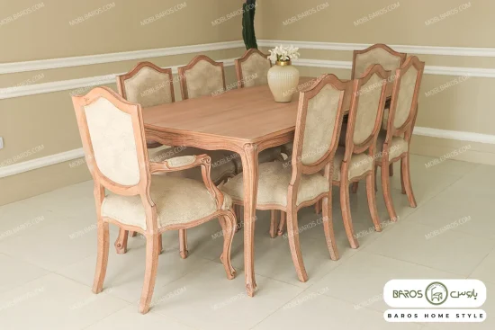 میز ناهارخوری چوبی و ساده ابزاری با صندلی گندم کد ۳ خرید باروس 26 (1)