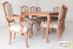 میز ناهارخوری چوبی و ساده ابزاری با صندلی گندم کد ۳ خرید ناهارخوری باروس 25 (3)