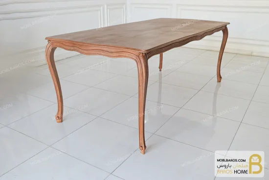 میز ناهارخوری چوبی و ساده ابزاری با صندلی گندم کد ۳ خرید ناهارخوری باروس 589 (1)