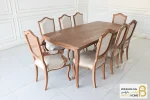 میز ناهارخوری چوبی و ساده ابزاری با صندلی گندم کد ۳ خرید ناهارخوری باروس 589 (2)
