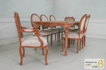 میز ناهارخوری ۸ نفره روتی با صندلی راشل پایه لویی خرید ناهارخوری باروس 25 (2)