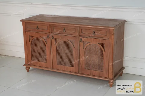 میز کنسول حصیری جدید ندا خرید کنسول باروس 658 (1)