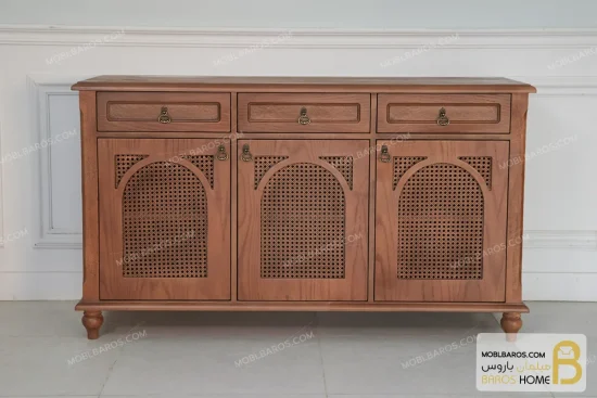 میز کنسول حصیری جدید ندا خرید کنسول باروس 658 (2)