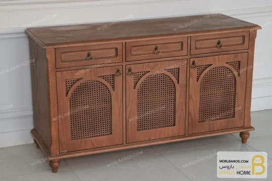 میز کنسول حصیری جدید ندا خرید کنسول باروس 658 (3)