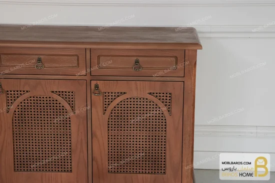 میز کنسول حصیری جدید ندا خرید کنسول باروس 658 (4)