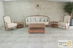 نیم ست مبل ۵ نفره کلاسیک راشل پلاس و تک فرانسوی گنجشک دار ـ خرید مبل باروس ـ۱۰۱۳ (3)