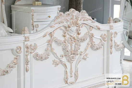 تخت خواب عروس و داماد جدید ژینوس خرید سرویس خواب باروس 65 (3)
