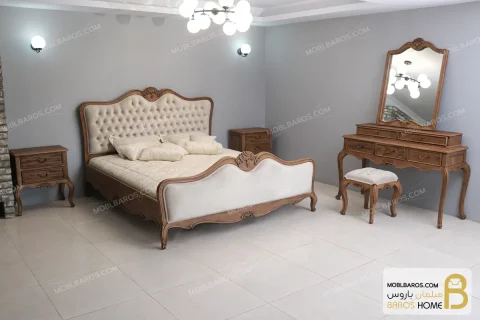 تخت خواب چوبی و سرویس خواب راشل کد ۱۶ خرید تخت باروس 56 (1)