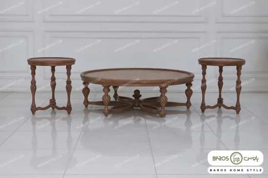 خرید مبل باروس ست میز جلومبلی و عسلی کینگ با صفحه چوبی (2)