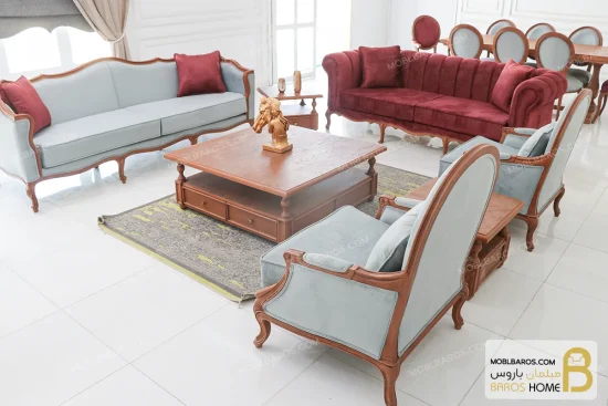 ست مبلمان نئوکلاسیک ابزاری و راحتی چستر کد ۶ خرید مبل باروس 65 (1)